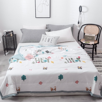 91家纺网 家纺一手货源 找家纺 珺柔 2019水洗印花夏凉被  梦幻乐园