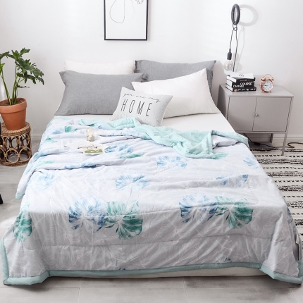 91家纺网 家纺一手货源 找家纺 珺柔 2019水洗印花夏凉被  羽歌