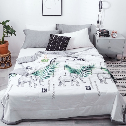 91家纺网 家纺一手货源 找家纺 珺柔 2019水洗印花夏凉被  盛夏