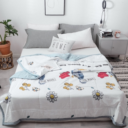 珺柔 2019水洗印花夏凉被  鸟语花香