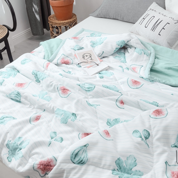 91家纺网 家纺一手货源 找家纺 珺柔 2019水洗印花夏凉被  伊莲