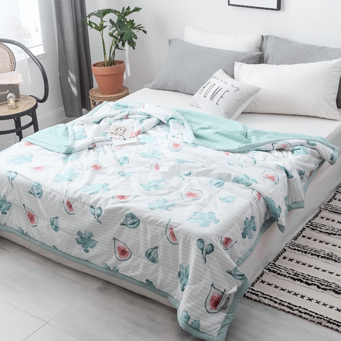 91家纺网 家纺一手货源 找家纺 珺柔 2019水洗印花夏凉被  伊莲