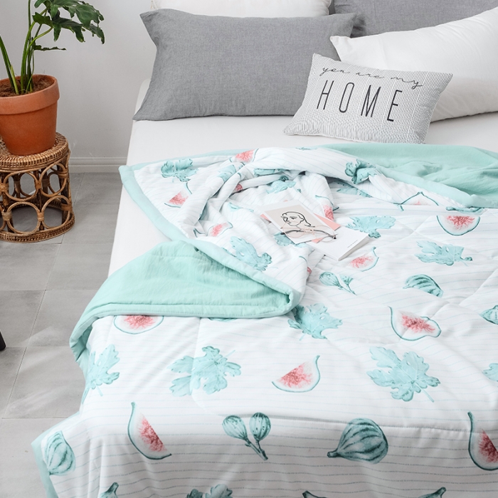 91家纺网 家纺一手货源 找家纺 珺柔 2019水洗印花夏凉被  伊莲