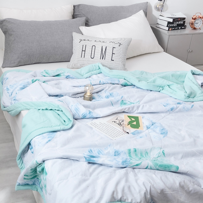 91家纺网 家纺一手货源 找家纺 珺柔 2019水洗印花夏凉被  羽歌