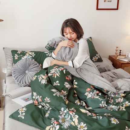 91家纺网 家纺一手货源 找家纺 （总）珺柔-2019秋冬棉加绒四件套