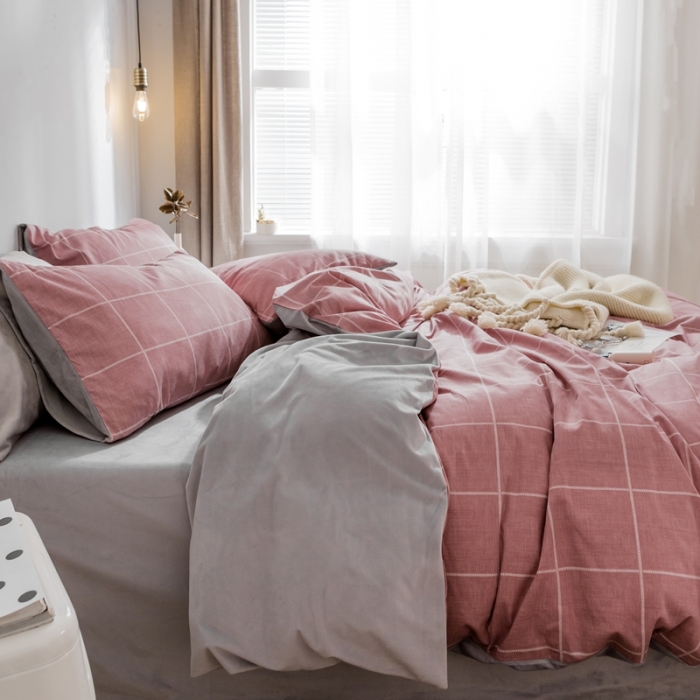 91家纺网 家纺一手货源 找家纺 珺柔-2019秋冬棉加绒四件套 阿森斯-红