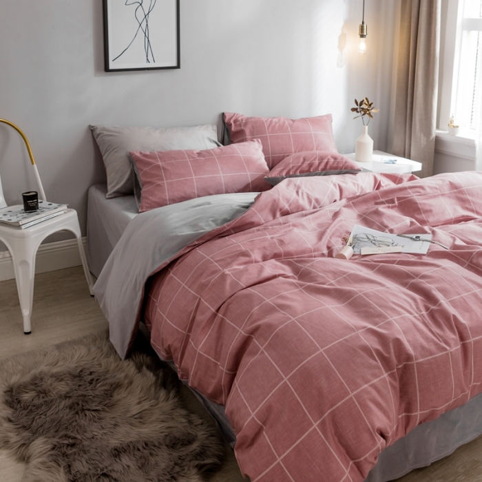 91家纺网 家纺一手货源 找家纺 珺柔-2019秋冬棉加绒四件套 阿森斯-红