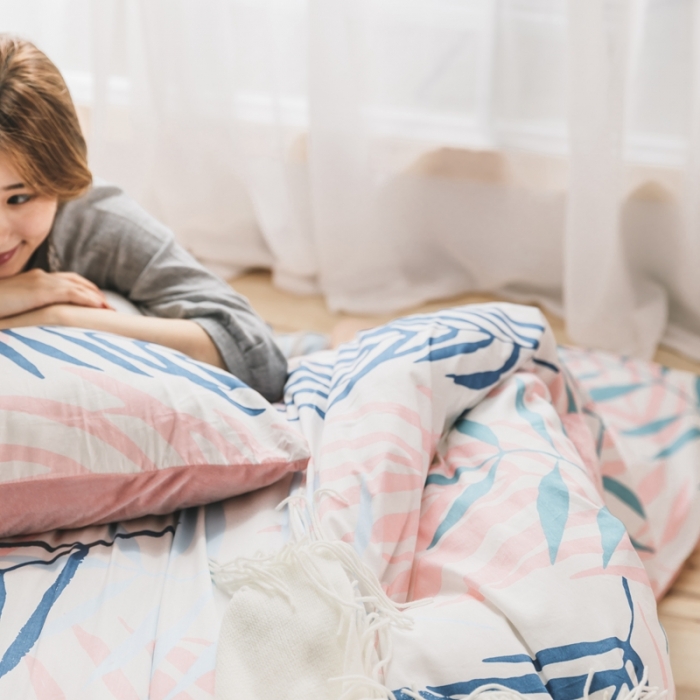 91家纺网 家纺一手货源 找家纺 珺柔-2019秋冬棉加绒四件套 春意时光