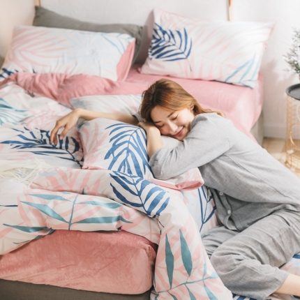 珺柔-2019秋冬棉加绒四件套 春意时光