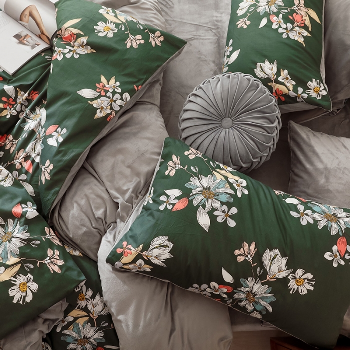 91家纺网 家纺一手货源 找家纺 珺柔-2019秋冬棉加绒四件套 浮华