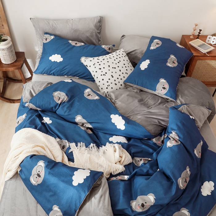 91家纺网 家纺一手货源 找家纺 珺柔-2019秋冬棉加绒四件套 乖乖狗