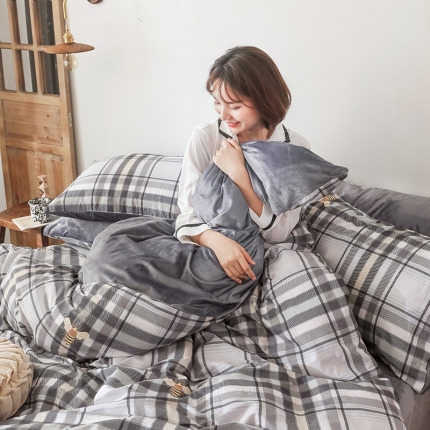 珺柔-2019秋冬棉加绒四件套 静美年华