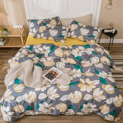 91家纺网 家纺一手货源 找家纺 （总）珺柔家纺 2019新款13372全棉四件套 床笠款