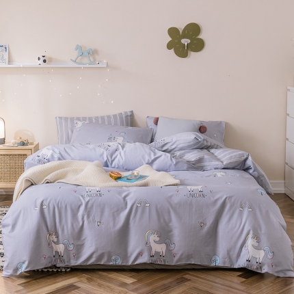 91家纺网 家纺一手货源 找家纺 （总）珺柔家纺 2019新款13372全棉四件套 床笠款