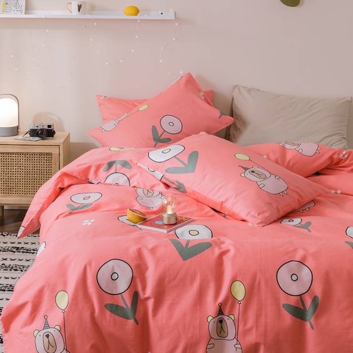 91家纺网 家纺一手货源 找家纺 珺柔家纺 2019新款13372全棉四件套 安妮