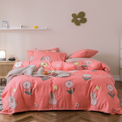 珺柔家纺 2019新款13372全棉四件套 安妮