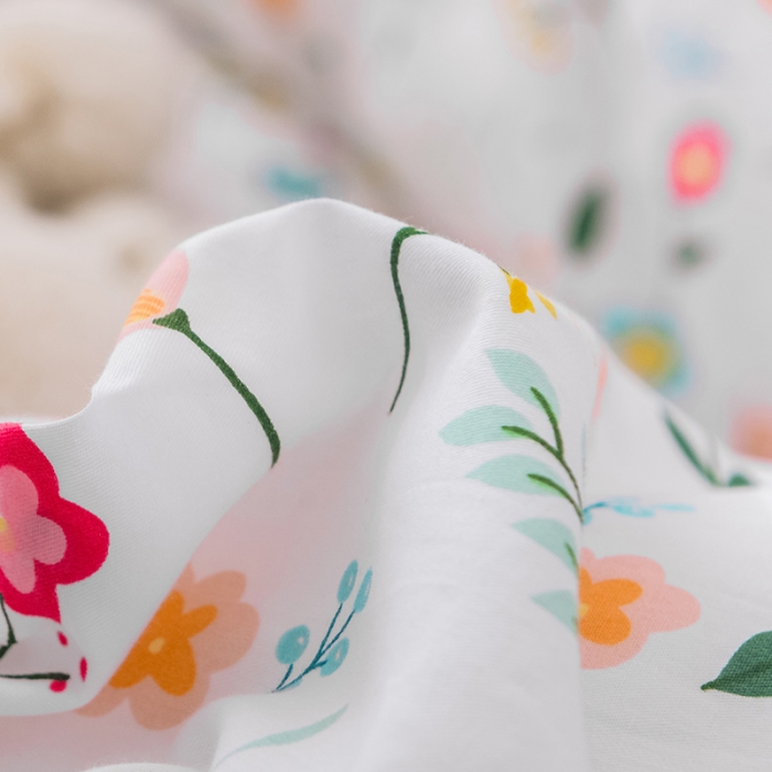 91家纺网 家纺一手货源 找家纺 珺柔家纺 2019新款13372全棉四件套 花舞春天