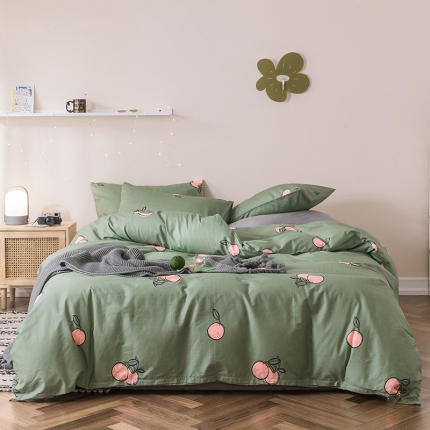 珺柔家纺 2019新款13372全棉四件套 茶果