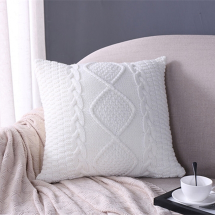 91家纺网 家纺一手货源 找家纺 （总）暖绵绵家纺 蒂亚菱形针织靠枕抱枕靠垫不含芯 枕套