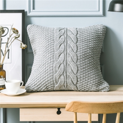 91家纺网 家纺一手货源 找家纺 暖绵绵家纺 帕克斯系列靠枕针织靠枕抱枕靠垫  C款