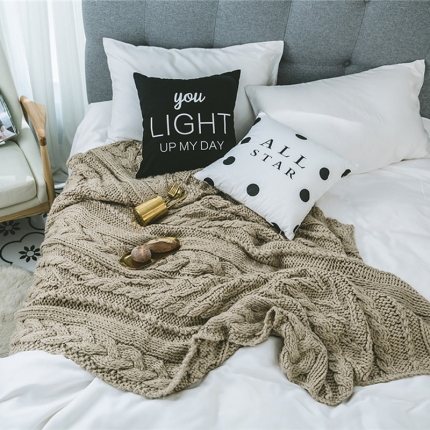 91家纺网 家纺一手货源 找家纺 暖绵绵家纺 阿达姆系列纯手工毯子针织毯子软装线毯