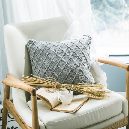 91家纺网 家纺一手货源 找家纺 暖绵绵家纺 新款米克针织靠枕抱枕靠垫套不含芯 米克A