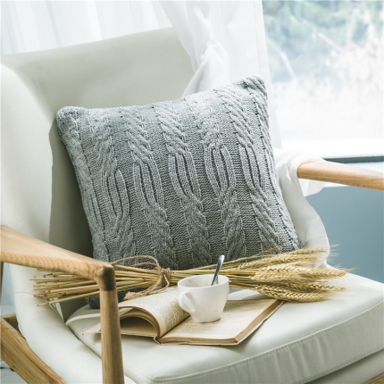 暖绵绵家纺 新款米克针织靠枕抱枕靠垫套不含芯 米克B