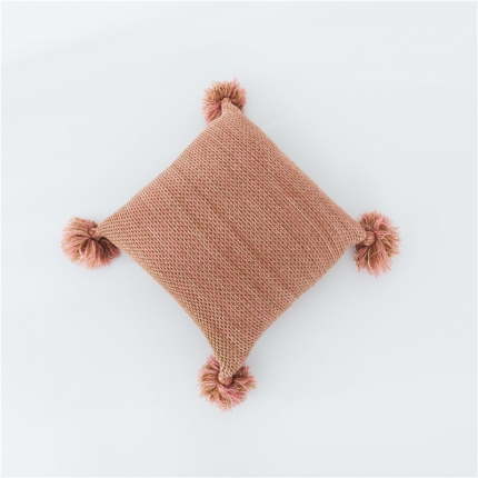 91家纺网 家纺一手货源 找家纺 暖绵绵家纺新款德卡系列针织靠枕抱枕靠垫枕套不含芯粉