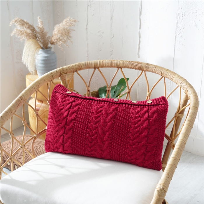 91家纺网 家纺一手货源 找家纺 暖绵绵家纺 新款吉赛尔系列针织靠枕抱枕靠垫红