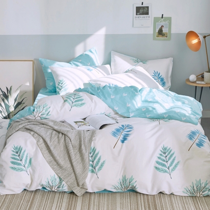 91家纺网 家纺一手货源 找家纺 （总）卧趣家纺 2019全棉简约喷气套件