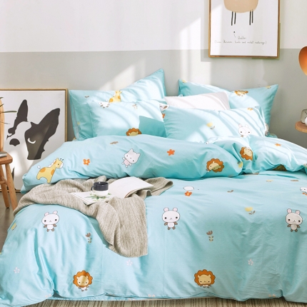 91家纺网 家纺一手货源 找家纺 （总）卧趣家纺 2019全棉简约喷气套件