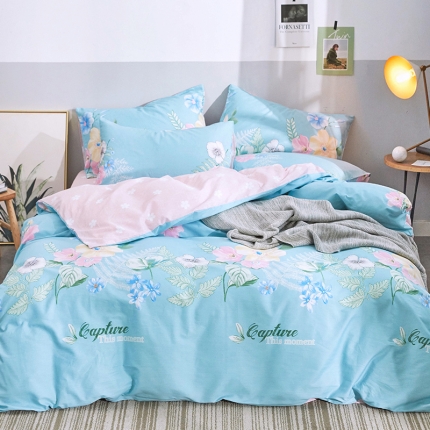 91家纺网 家纺一手货源 找家纺 （总）卧趣家纺 2019全棉简约喷气套件