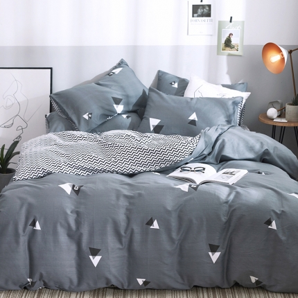 91家纺网 家纺一手货源 找家纺 （总）卧趣家纺 2019全棉简约喷气套件