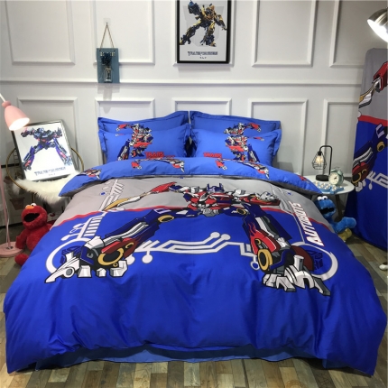 卧趣家纺 2019全棉生态磨毛四件套 擎天柱