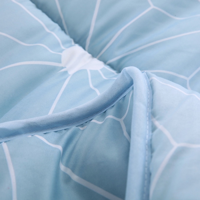 91家纺网 家纺一手货源 找家纺 总欧雅搁2025新款羽丝绒冬被被子被芯春秋被冬被思维空间蓝色