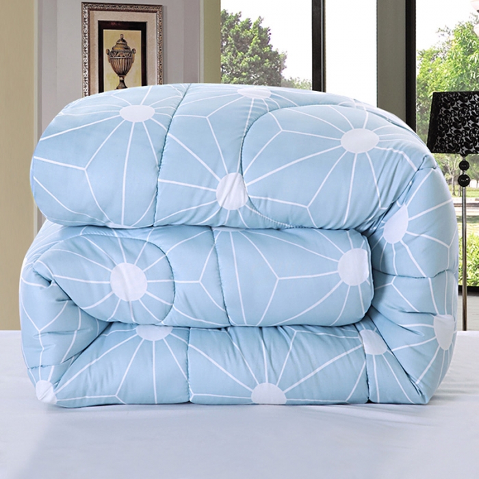 91家纺网 家纺一手货源 找家纺 总欧雅搁2025新款羽丝绒冬被被子被芯春秋被冬被思维空间蓝色