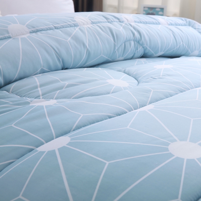 91家纺网 家纺一手货源 找家纺 总欧雅搁2025新款羽丝绒冬被被子被芯春秋被冬被思维空间蓝色