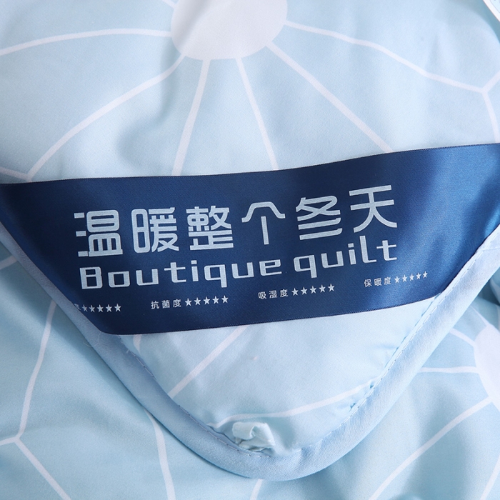 91家纺网 家纺一手货源 找家纺 总欧雅搁2025新款羽丝绒冬被被子被芯春秋被冬被思维空间蓝色