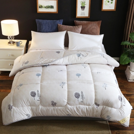 91家纺网 家纺一手货源 找家纺 总欧雅搁2025新款羽丝绒冬被被子被芯春秋被冬被思维空间灰色