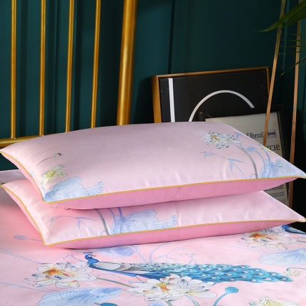 91家纺网 家纺一手货源 找家纺 情恒家纺 2019冰丝枕套一对（48*74）