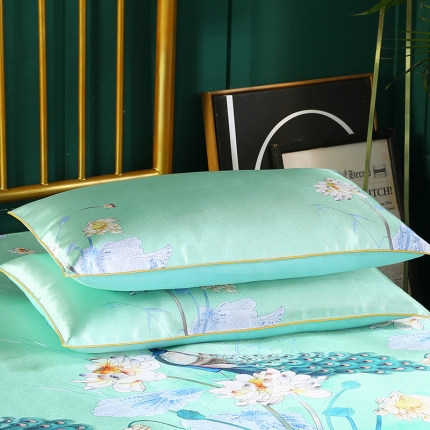 91家纺网 家纺一手货源 找家纺 情恒家纺 2019冰丝枕套一对（48*74）