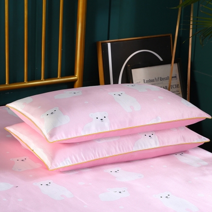 91家纺网 家纺一手货源 找家纺 情恒家纺 2019冰丝枕套一对（48*74）