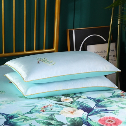 91家纺网 家纺一手货源 找家纺 情恒家纺 2019冰丝枕套一对（48*74）