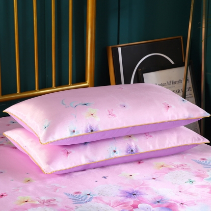 91家纺网 家纺一手货源 找家纺 情恒家纺 2019冰丝枕套一对（48*74）