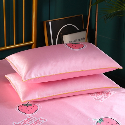 91家纺网 家纺一手货源 找家纺 情恒家纺 2019冰丝枕套一对（48*74）