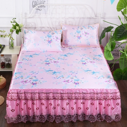 91家纺网 家纺一手货源 找家纺 （总）情恒家纺 2019新款冰丝布艺单床裙