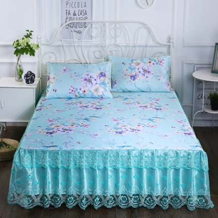 91家纺网 家纺一手货源 找家纺 （总）情恒家纺 2019新款冰丝布艺单床裙