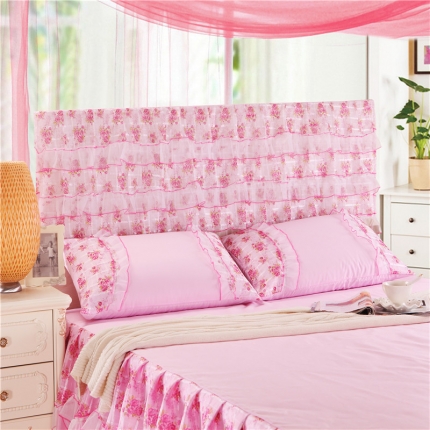 91家纺网 家纺一手货源 找家纺 （总）情恒家纺 2019蕾丝床头罩大靠背靠垫公主佳人系列