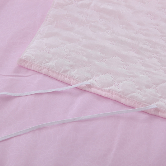 91家纺网 家纺一手货源 找家纺 情恒家纺 2019蕾丝床头罩大靠背靠垫繁花似锦系列 粉色