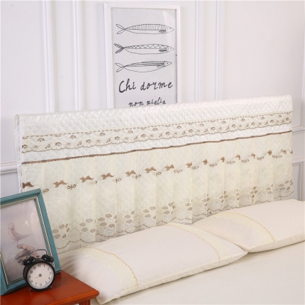 91家纺网 家纺一手货源 找家纺 （总）情恒家纺 2019蕾丝床头罩大靠背靠垫春光明媚系列